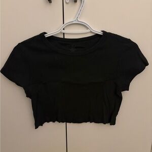 Brandy Melville Black Cropped Tee